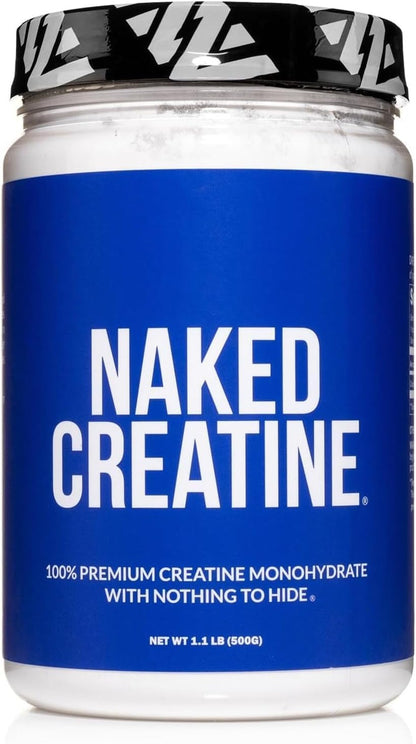 NAKED Pure Micronized Creatine Monohydrate Powder - NSF Certified, Unflavored, 500g, 1.1lb Bulk - Vegan, Non-GMO, Gluten-Free, Soy-Free - PrimeBioHealth - canada supplements