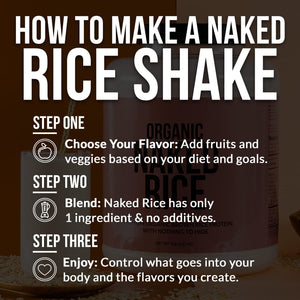 NAKED Rice 1Lb - Organic Brown Rice Protein Powder - Vegan Protein Powder, GMO Free, Gluten Free & Soy Free. Plant-Based Protein, - PrimeBioHealth - canada supplements