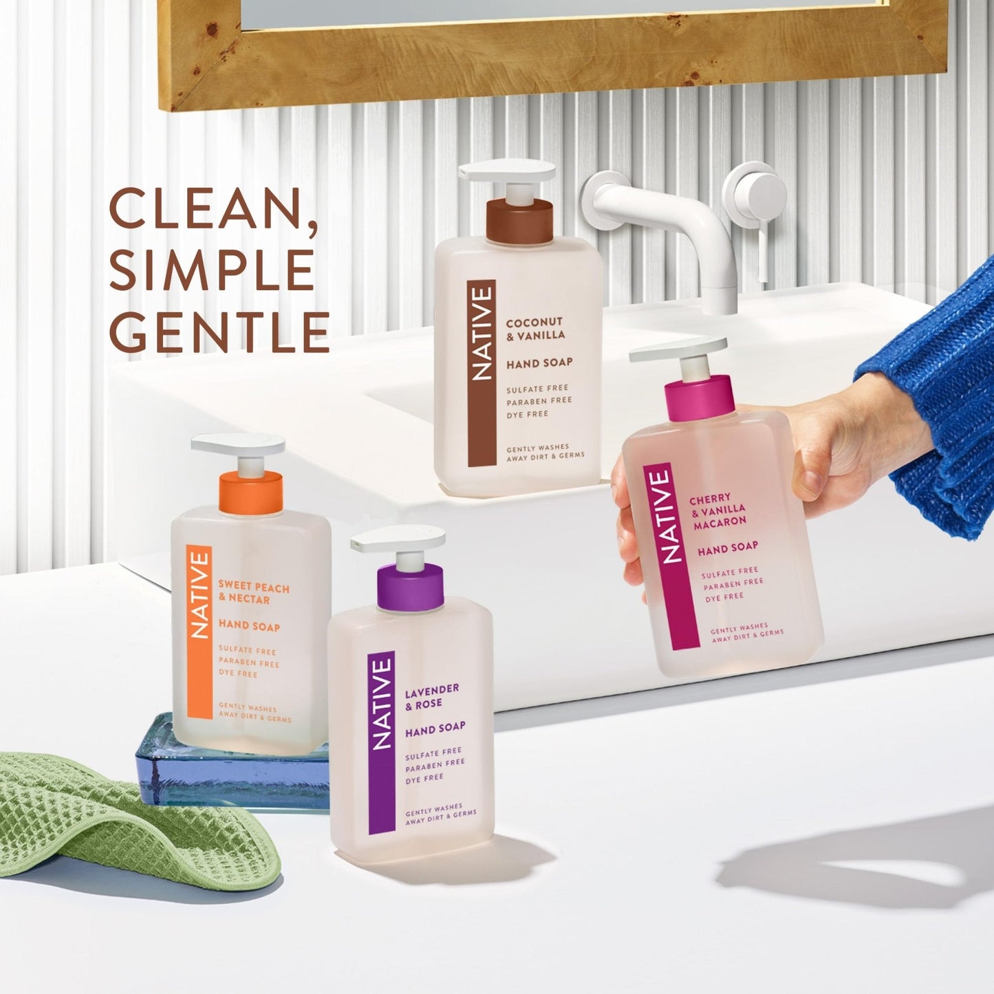Native Liquid Hand Soap, Coconut & Vanilla Scent, Non-Drying Formula for Soft, Smooth Hands - PrimeBioHealth - canada supplements