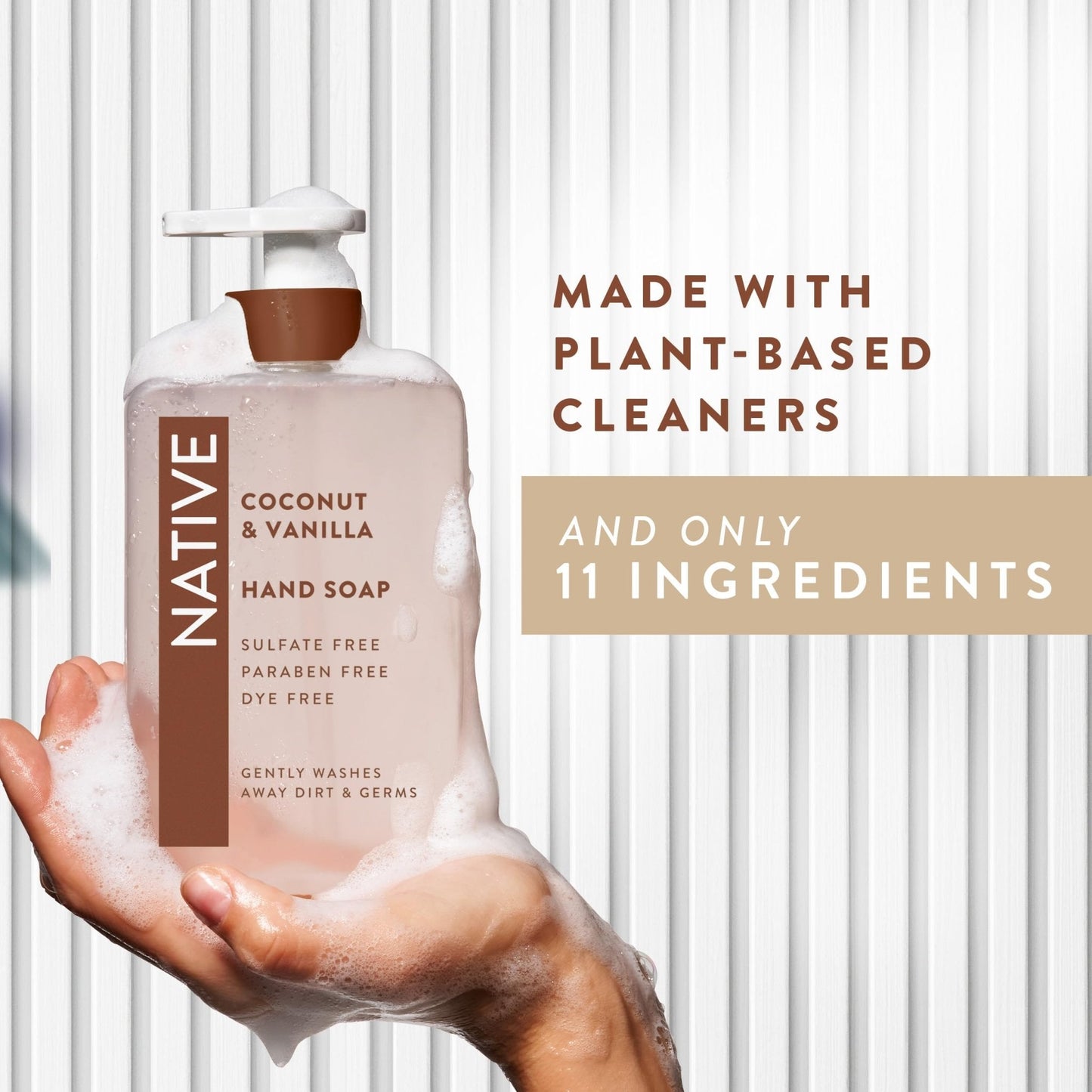Native Liquid Hand Soap, Coconut & Vanilla Scent, Non-Drying Formula for Soft, Smooth Hands - PrimeBioHealth - canada supplements