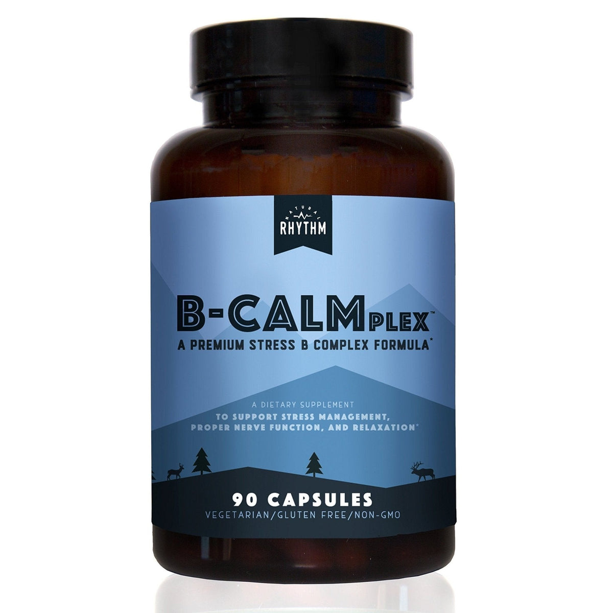 Natural Rhythm B-CALMplex B-Complex Vitamin Supplement, Comprehensive B Vitamin Blend with Methylfolate & B12, 3 Month Supply, 90 Capsules - PrimeBioHealth - canada supplements