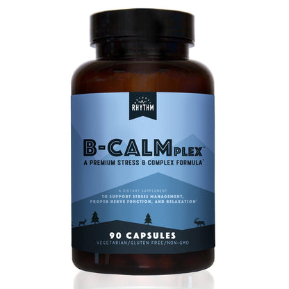 Natural Rhythm B-CALMplex B-Complex Vitamin Supplement, Comprehensive B Vitamin Blend with Methylfolate & B12, 3 Month Supply, 90 Capsules - PrimeBioHealth - canada supplements