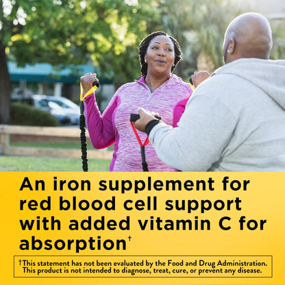 Nature Made Iron 18 mg per serving Gummies with Vitamin C, Iron Supplement for Red Blood Cell Support, 60 Gummies, 30 Day Supply - PrimeBioHealth - canada supplements