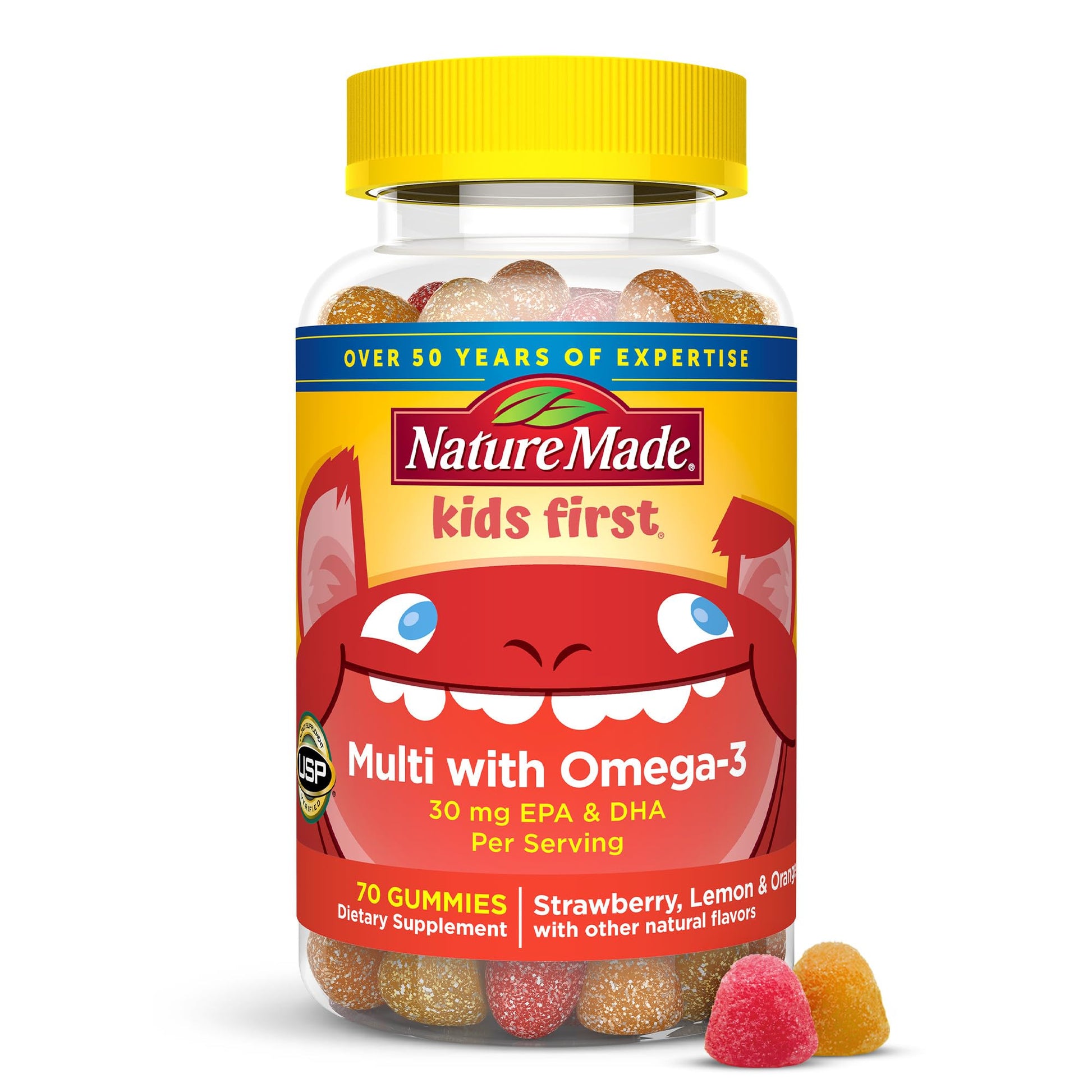 Nature Made Kids First Multivitamin with Omega-3, Kids Gummy Multivitamins with Vitamins and Minerals for Nutritional Support, 70 Gummies - PrimeBioHealth - canada supplements
