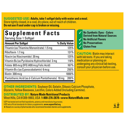 Nature Made Super B Complex Vitamins for Women and Men, Dietary Supplement for Energy Metabolism Support, Super Vitamin B Complex - PrimeBioHealth - canada supplements