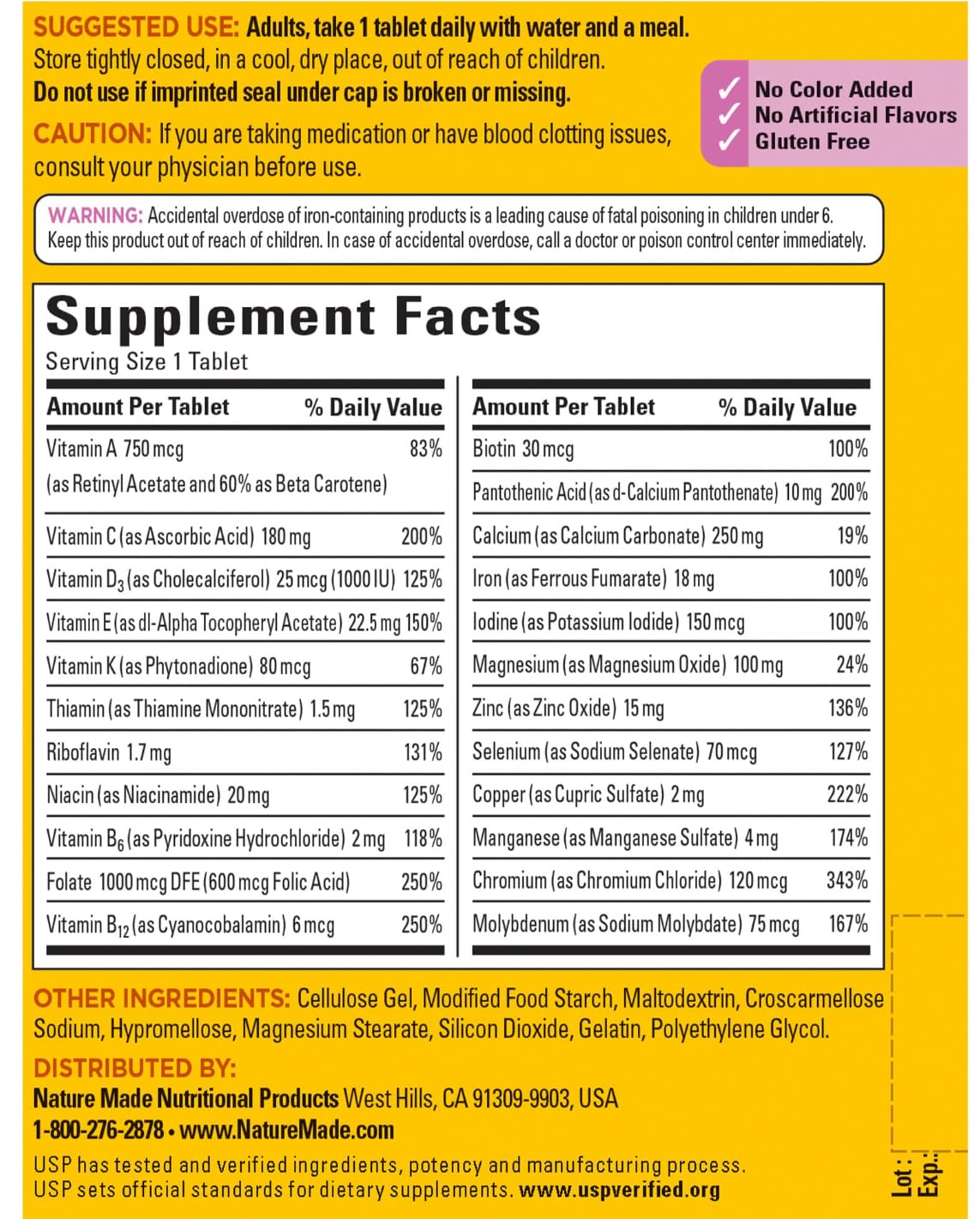 Nature Made Women's Multivitamin Tablets, 300 Count for Daily Nutritional Support - PrimeBioHealth - canada supplements