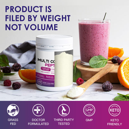 NATURE TARGET Multi Collagen Peptides Powder - Type I, II, III, V, X - Hydrolyzed Collagen Peptides with Vitamin C Hyaluronic Acid, Supports Skin Hair Nail & Joint - PrimeBioHealth - canada supplements