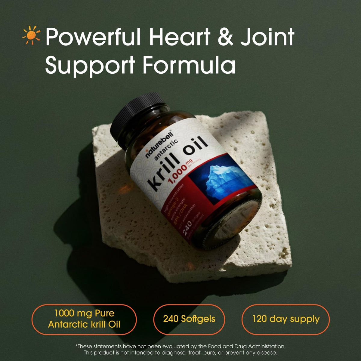 NatureBell Antarctic Krill Oil 1,000mg - 240 Softgels - Omega-3 Heart, Joint & Immune Health Support* - PrimeBioHealth - canada supplements