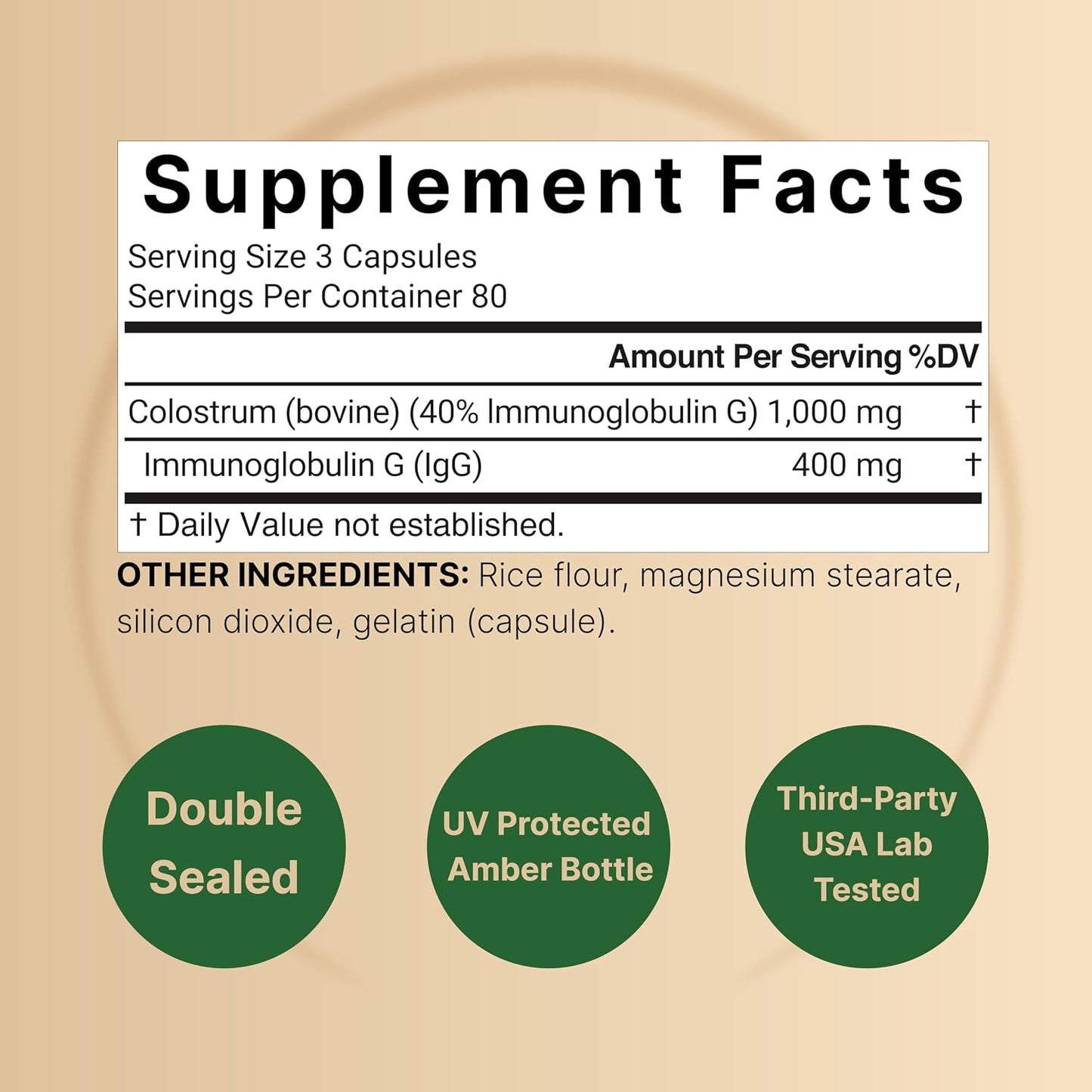 NatureBell Bovine Colostrum Supplement 1,000mg Per Serving, 240 Capsules | 40% IgG Colostrum Powder for Gut Health, Bloating, Skin, Hair & Immune Support – Non-GMO - PrimeBioHealth - canada supplements
