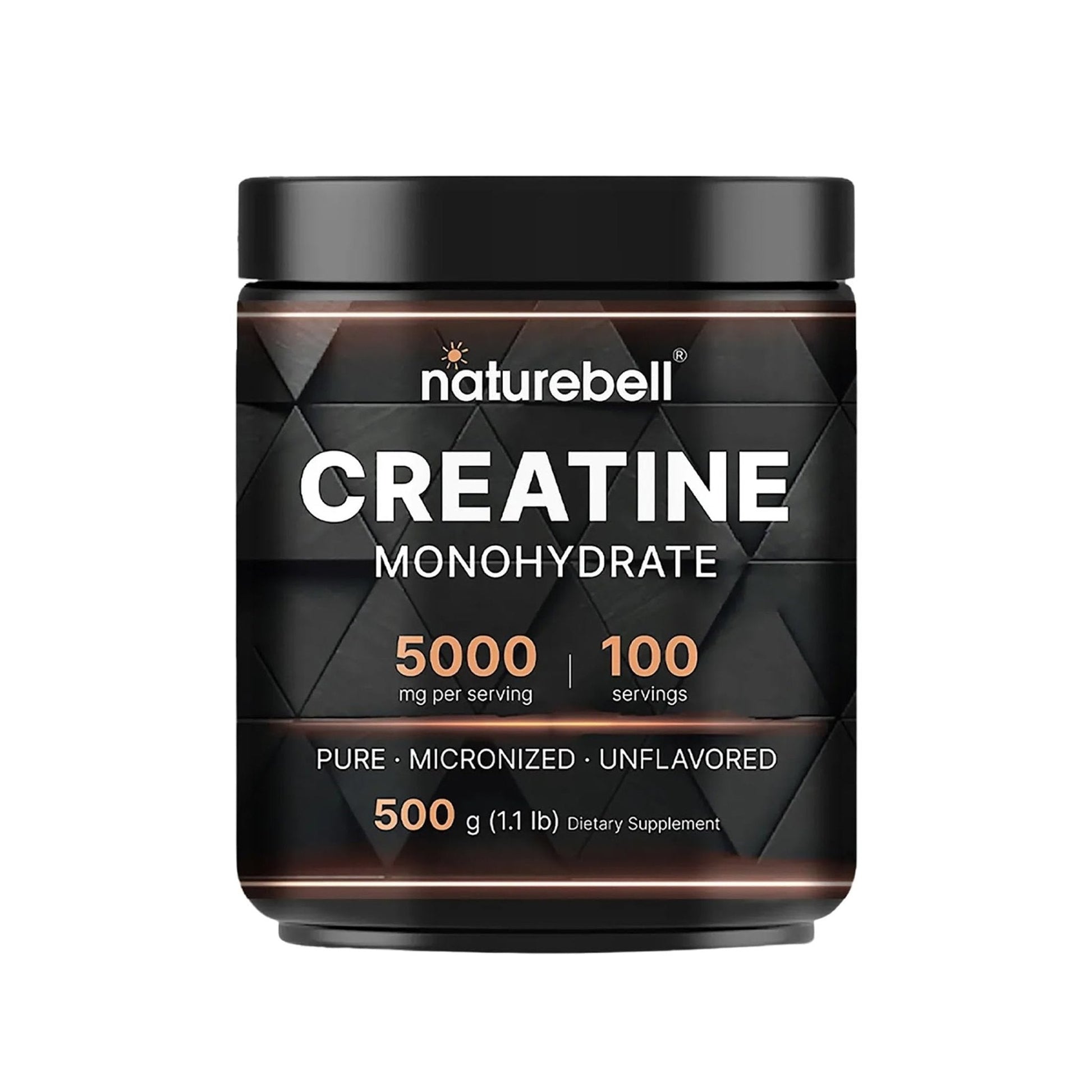 NatureBell Creatine Monohydrate Powder - 500g - Micronized Powder - Delivers 5,000mg Creatine Per Serving - Pre-Workout or Post-Workout Support* - PrimeBioHealth - canada supplements