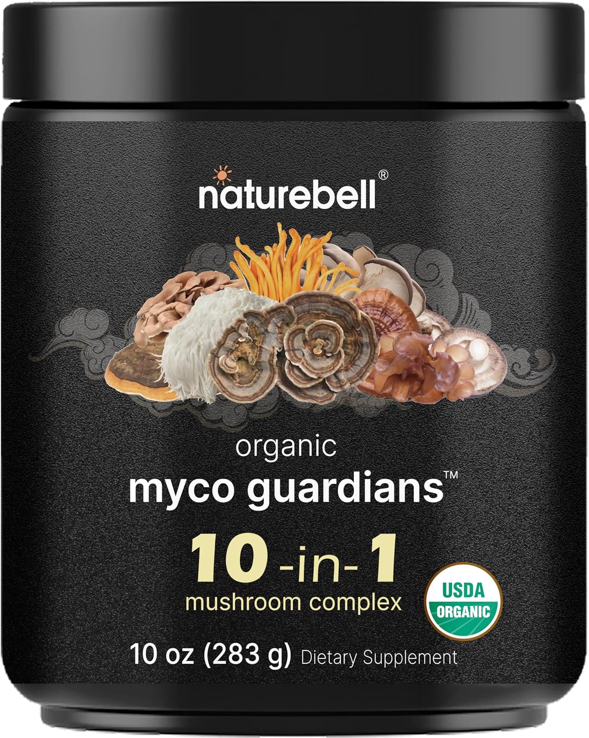 NatureBell Magnesium Glycinate Capsules 500mg & Myco Guardians 10 in 1 Mushroom Powder 10oz Bundle Pack | Chelated & Purified Mineral | Immune Booster & Brain Health Support - PrimeBioHealth - canada supplements