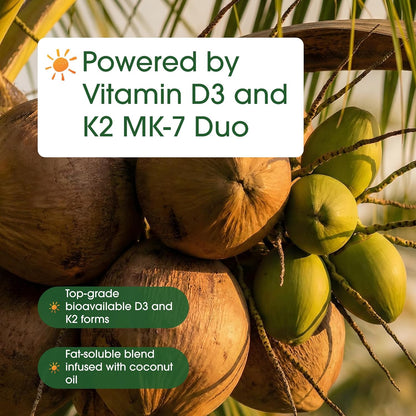 NatureBell Vitamin Double Strength D3 + K2-240 Softgels - 10,000 IU Vitamin D & 200mcg K2 - Bone Strength, Immune Function & Calcium Absorption Support* - Coconut Oil Infused - PrimeBioHealth - canada supplements