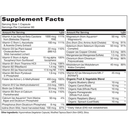 NATURELO Mens Multivitamins - One Daily Multivitamin for Men with Vitamins, Minerals & Organic Whole Foods, Boost Energy & Health, - PrimeBioHealth - canada supplements