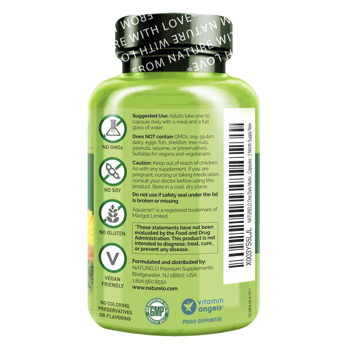 NATURELO Mens Multivitamins - One Daily Multivitamin for Men with Vitamins, Minerals & Organic Whole Foods, Boost Energy & Health, - PrimeBioHealth - canada supplements