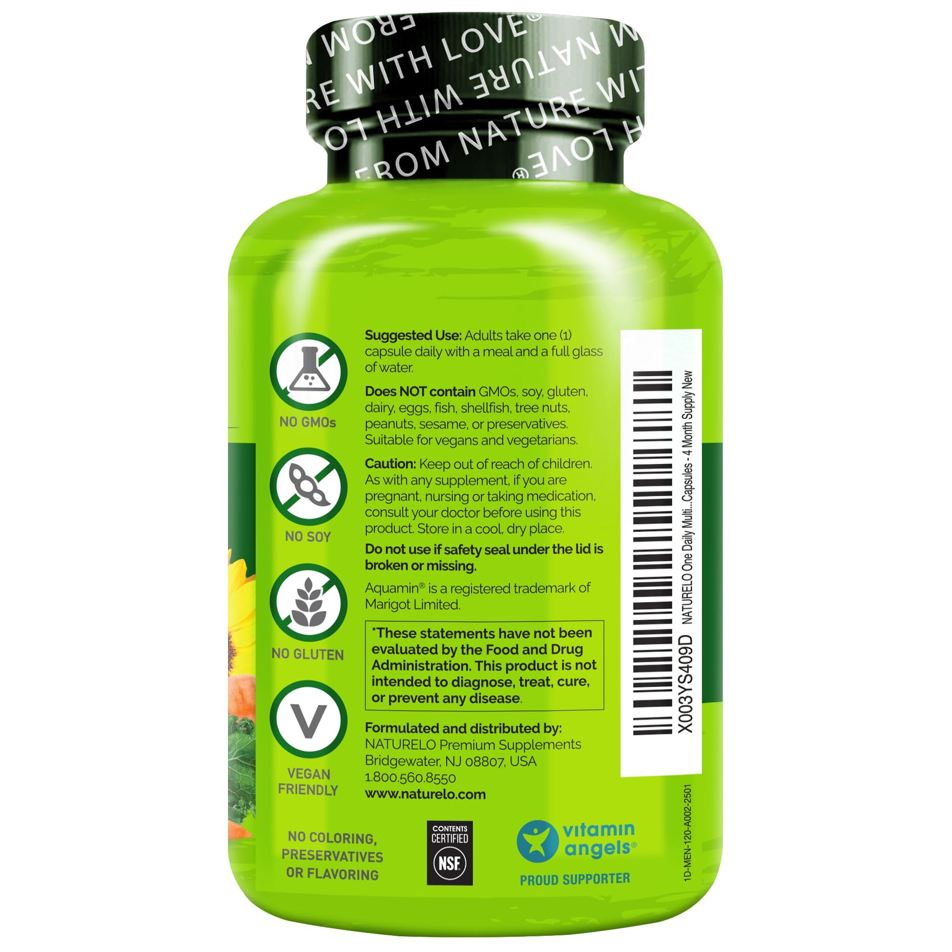 NATURELO Mens Multivitamins - One Daily Multivitamin for Men with Vitamins, Minerals & Organic Whole Foods, Boost Energy & Health - PrimeBioHealth - canada supplements