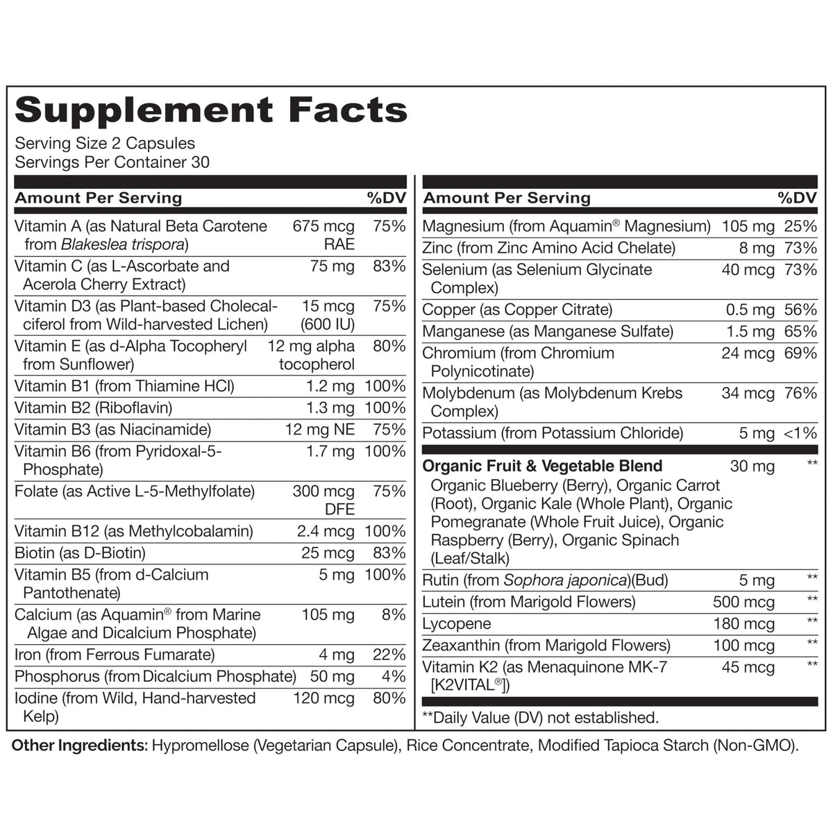 NATURELO Multivitamins for Teenage Girls/Boys, 60 Capsules, Whole Food Multivitamin with Minerals, Non-GMO, Vegetarian - PrimeBioHealth - canada supplements