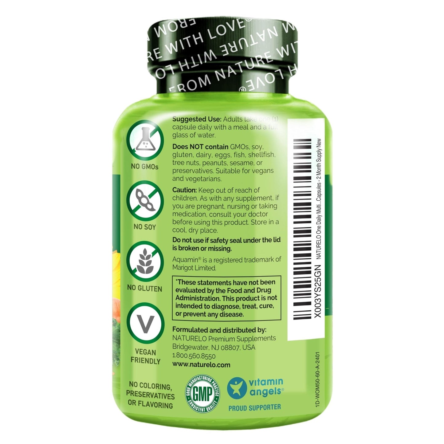 NATURELO One Daily Multivitamin for Women 50+ (Iron Free) - Menopause Support for Women Over 50 - Whole Food Supplement - PrimeBioHealth - canada supplements