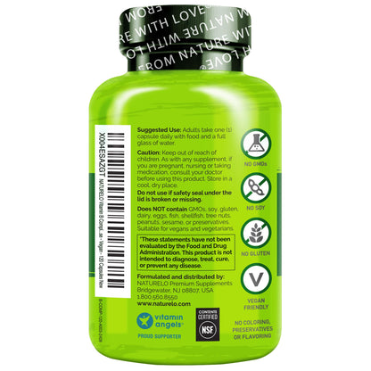 NATURELO Vitamin B Complex,120 Capsules, Vegan, CoQ10, Methyl Folate, Biotin, Fruit & Veg Blend, Supports Energy and Healthy Stress Response - PrimeBioHealth - canada supplements
