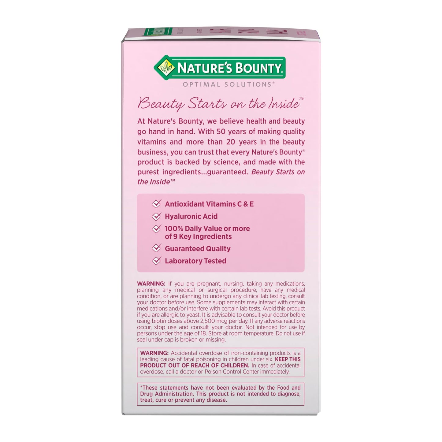 Nature's Bounty Advanced Hair, Skin & Nails, Argan-Infused Vitamin Supplement with Biotin and Hyaluronic Acid, 150 Rapid Release Softgels, 50 Total Servings - PrimeBioHealth - canada supplements