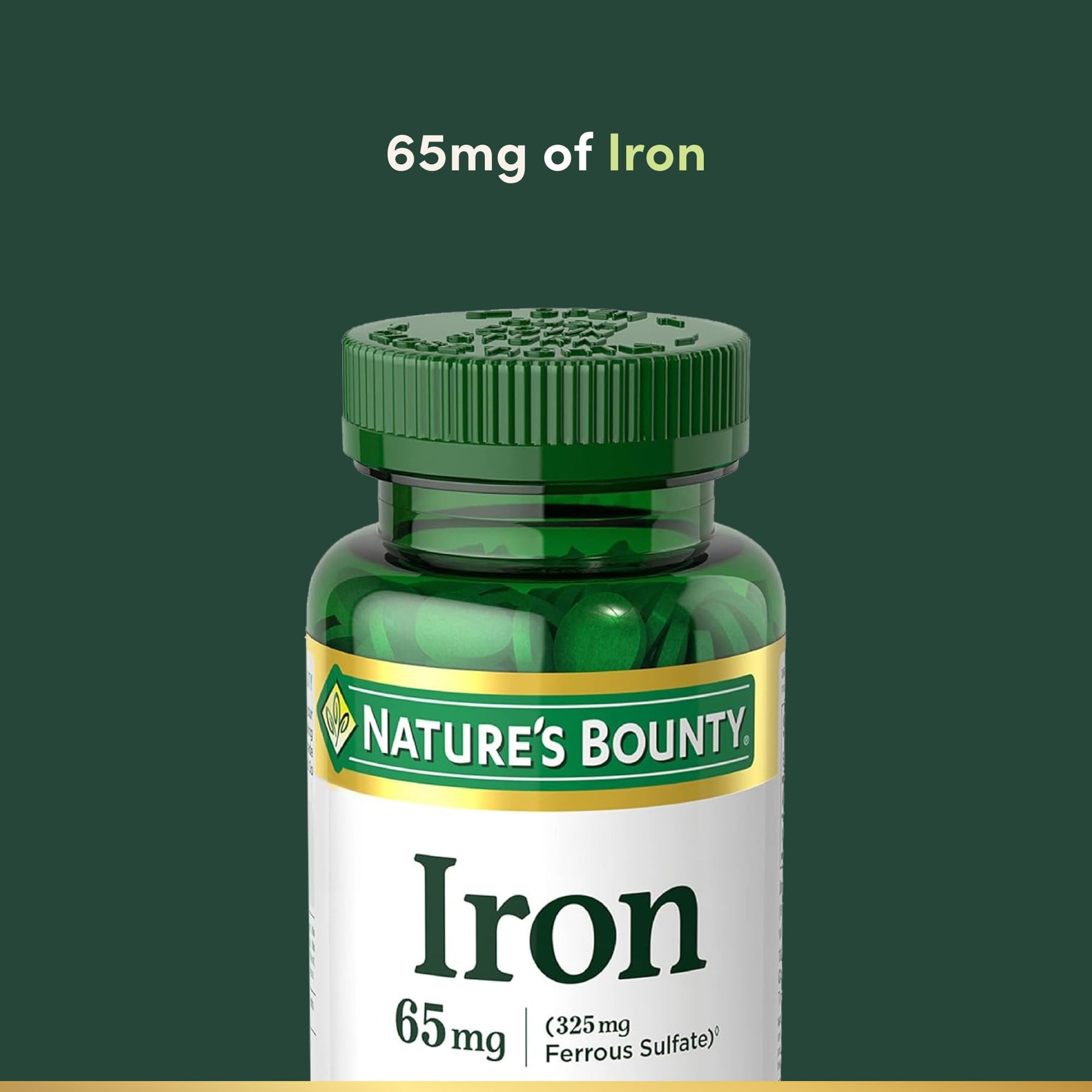 Nature’s Bounty Iron 65mg, 325 mg Ferrous Sulfate, Cellular Energy Support, Promotes Normal Red Blood Cell Production - PrimeBioHealth - canada supplements