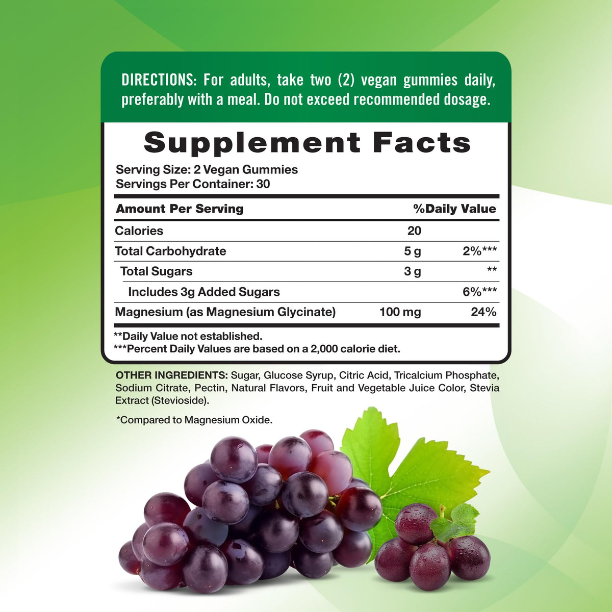 Nature's Truth Magnesium Glycinate Gummies | 60 Count | Sour Grape Flavor | Vegan, Non-GMO & Gluten Free Supplement - PrimeBioHealth - canada supplements