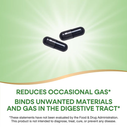 Nature's Way Activated Charcoal, Binds Unwanted Materials and Gas in the Digestive Tract*, 560 mg per 2-Capsule Serving, - PrimeBioHealth - canada supplements