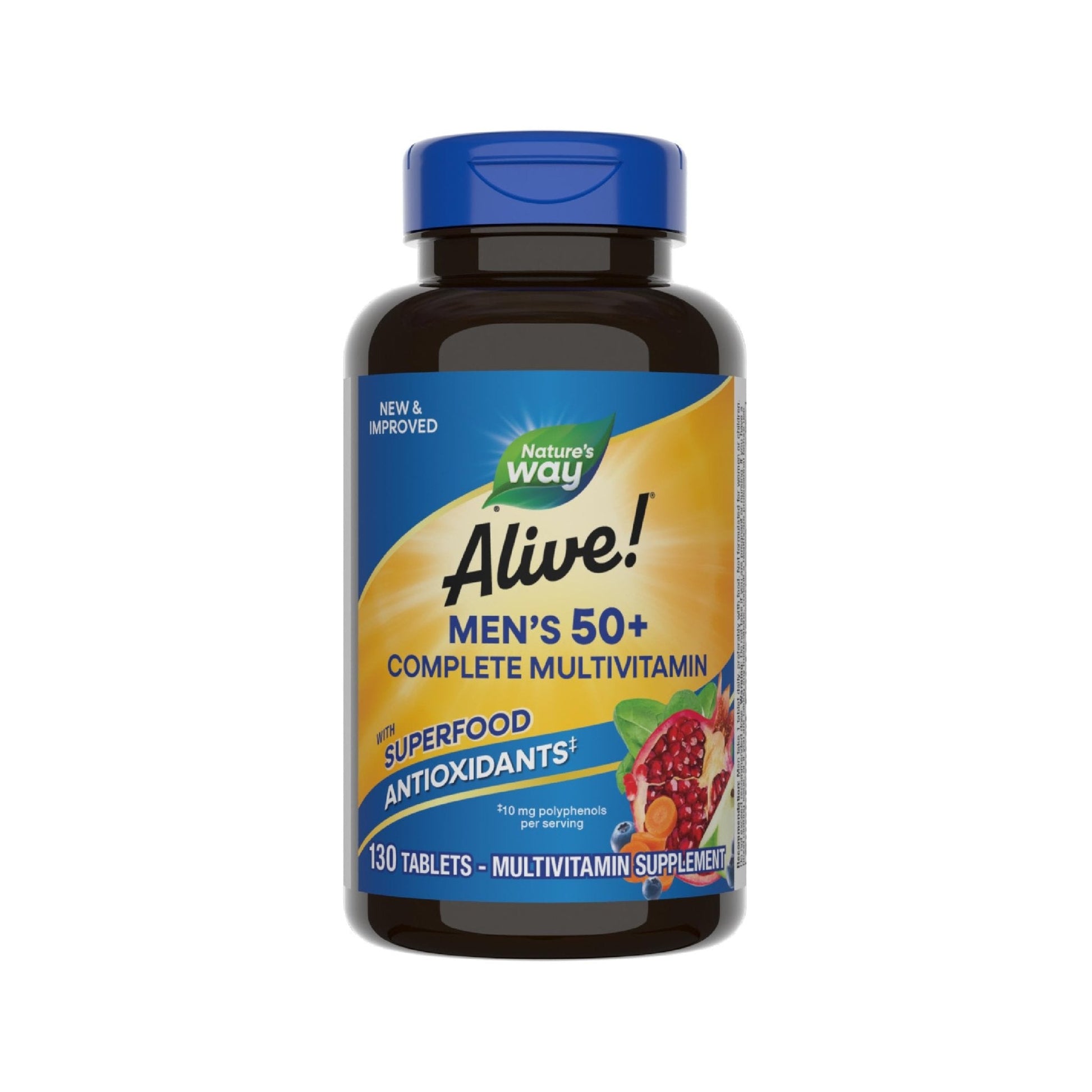 Nature’s Way Alive! Men’s 50+ Multivitamin Complete Tablets, Daily Multivitamin for Men Over 50, Supports Cellular Energy Metabolism - PrimeBioHealth - canada supplements
