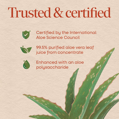 Nature’s Way Aloe Vera Leaf Juice, Flavorless Juice 99.5% Purified from Concentrate, Certified by The International Aloe Science Council, - PrimeBioHealth - canada supplements