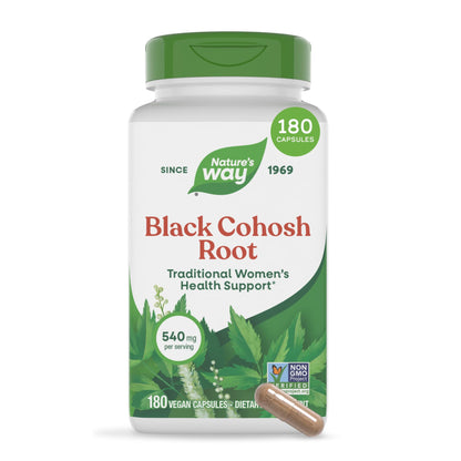 Nature’s Way Herbs Black Cohosh Root Capsules, Traditional Women’s Herbal Supplement*, Cimicifuga Racemosa Root, - PrimeBioHealth - canada supplements