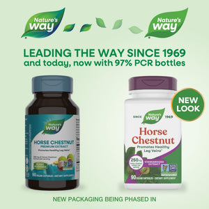 Nature's Way Horse Chestnut Extract, Premium Extract, Promotes Healthy Leg Veins*, 250 mg per Serving, Vegan - PrimeBioHealth - canada supplements