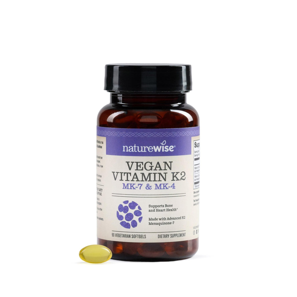 NatureWise Vitamin K2 600mcg Supplement with MK-7 100mcg & MK-4 500mcg - Enhanced Bioavailable Formula - K Complex for Bone and Heart Health - PrimeBioHealth - canada supplements