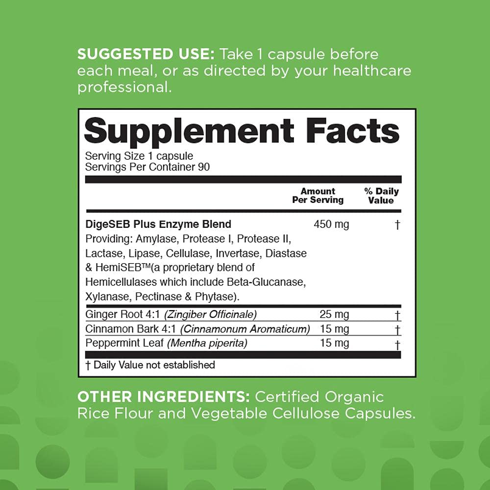 nbpure Vegan Digestive Enzyme Complex – Daily Bloating, Gas, & Food Digestive Support for Women & Men – 12 Enzymes & 3 Herbs – Lactase, Protease, Lipase - PrimeBioHealth - canada supplements