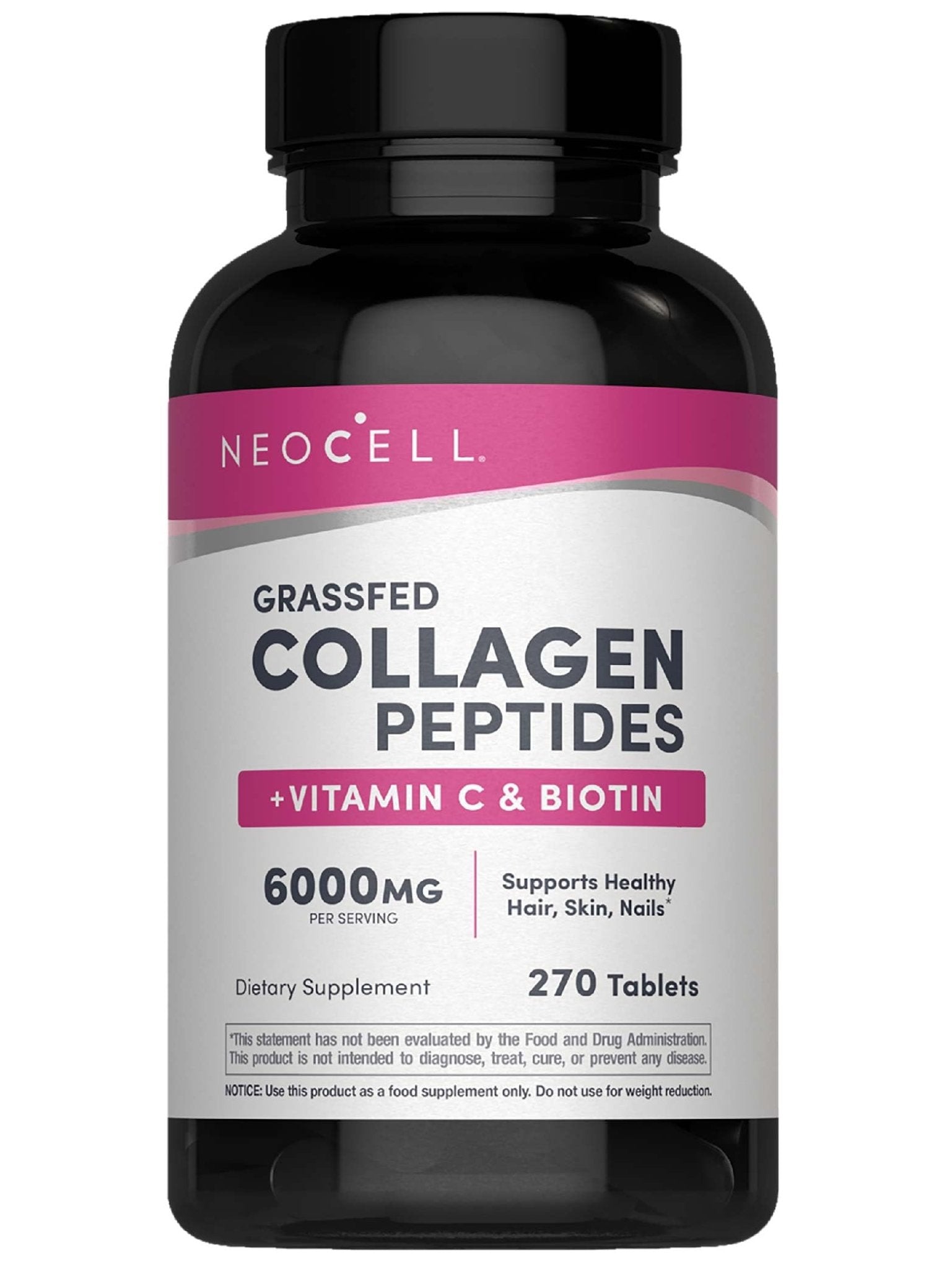 NeoCell Collagen Peptides Pills | 270 Caplets | with Vitamin C and Biotin | Grass Fed Bovine | Hair, Skin, & Nails | for Women and Men - PrimeBioHealth - canada supplements