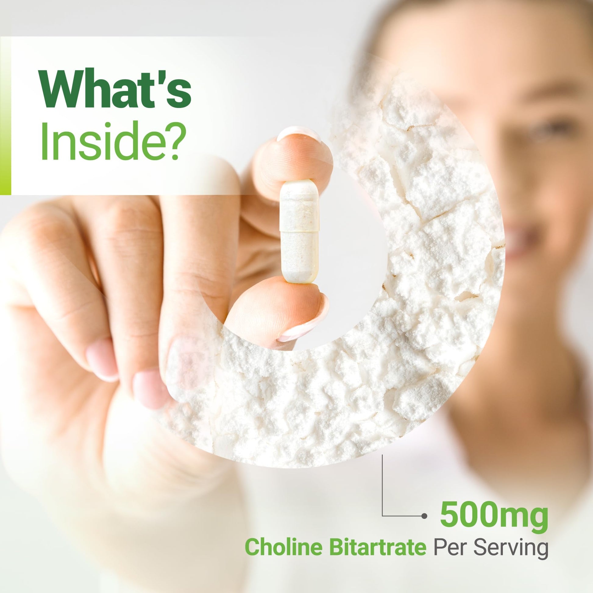 Nested Naturals Choline Bitartrate 500mg Per Serving - High Potency Choline Supplements - Supports Cognitive Performance & Liver Function - PrimeBioHealth - canada supplements