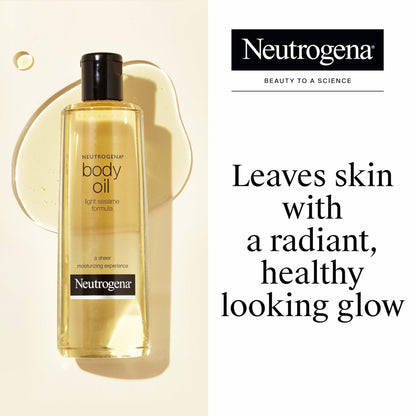 Neutrogena Body Oil, Light Sesame Formula, Fragrance Free, Lightweight Moisturizing Body Oil for Silky, Soft Skin - PrimeBioHealth - canada supplements