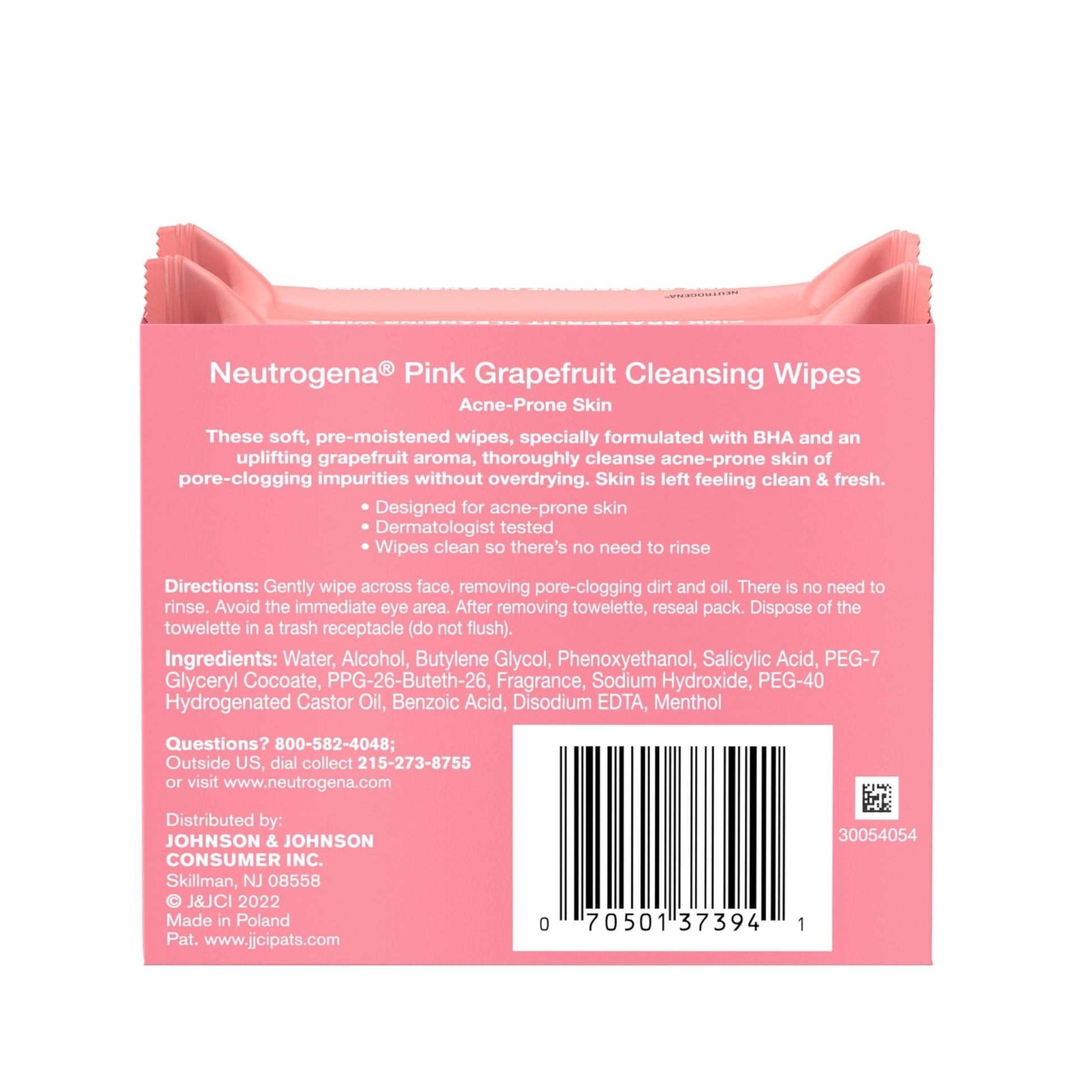 Neutrogena Makeup Remover Cleansing Towelettes, Pink Grapefruit, 25 Count, Twin Pack - PrimeBioHealth - canada supplements