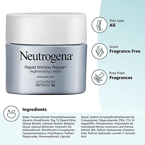 Neutrogena Rapid Wrinkle Repair, Retinol Face Moisturizer, Daily Anti-Aging Neck & Face Cream with Hyaluronic Acid, Retinol Cream - PrimeBioHealth - canada supplements