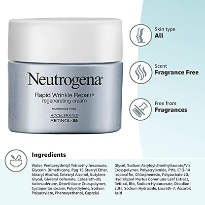 Neutrogena Rapid Wrinkle Repair, Retinol Face Moisturizer, Daily Anti-Aging Neck & Face Cream with Hyaluronic Acid, Retinol Cream - PrimeBioHealth - canada supplements