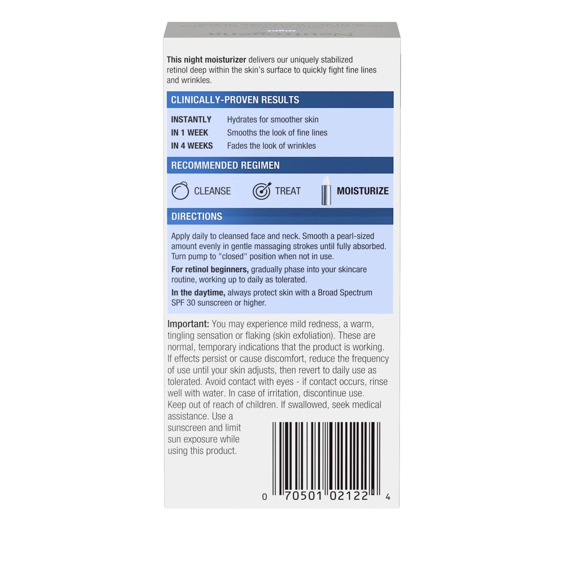 Neutrogena Retinol Face Moisturizer Cream, Rapid Wrinkle Repair, Anti-Wrinkle Night Moisturizer, Anti-Wrinkle Face & Neck Cream - PrimeBioHealth - canada supplements