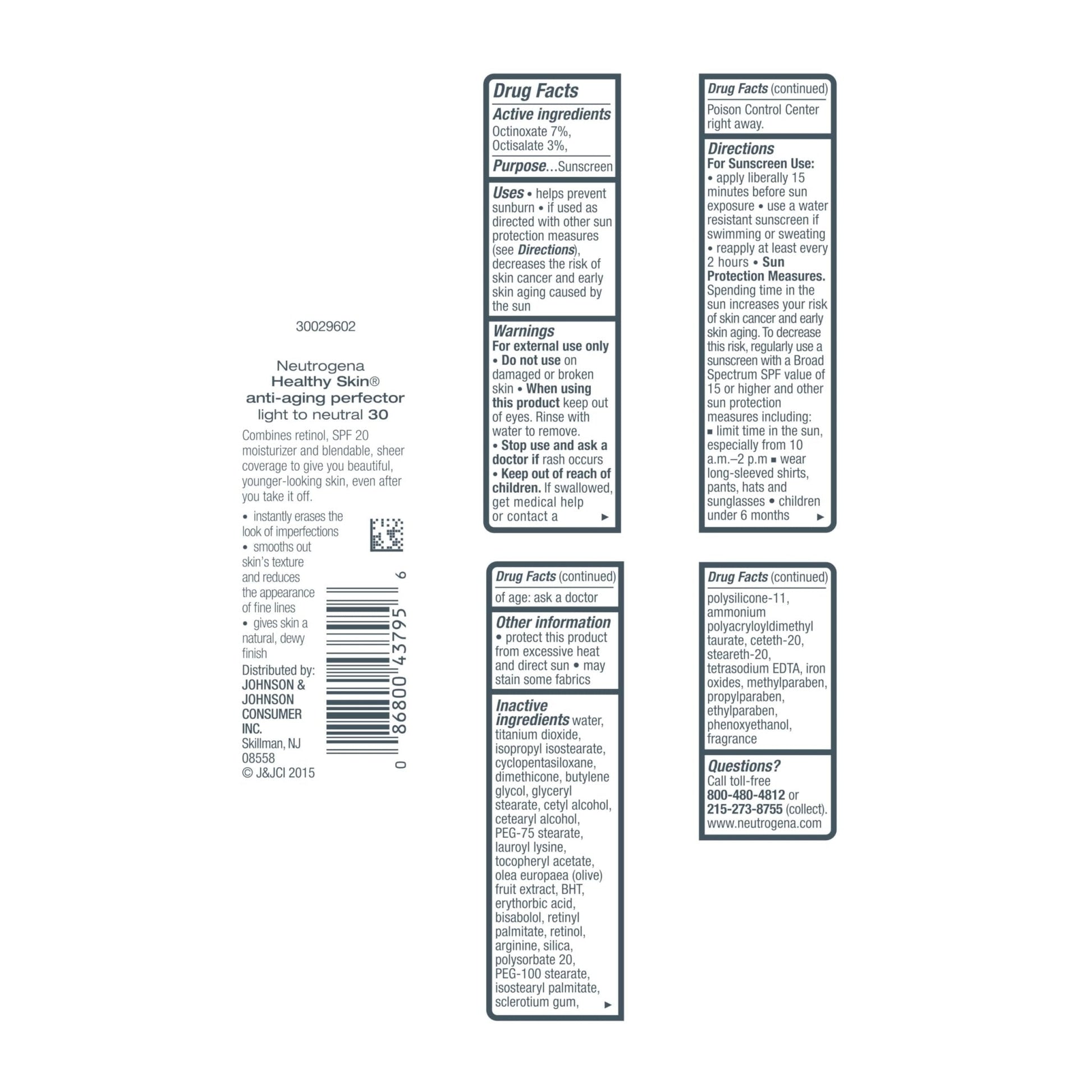 Neutrogena Retinol Treatment & Tinted Facial Moisturizer, Healthy Skin Anti-Aging Perfector - PrimeBioHealth - canada supplements