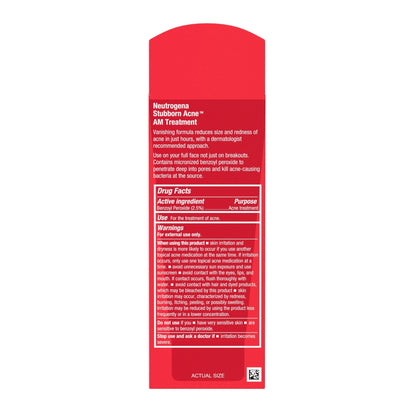 Neutrogena Stubborn Acne AM Face Treatment with 2.5% Micronized Benzoyl Peroxide Acne Medication, Oil-Free Daily Facial Treatment Reduces Size - PrimeBioHealth - canada supplements