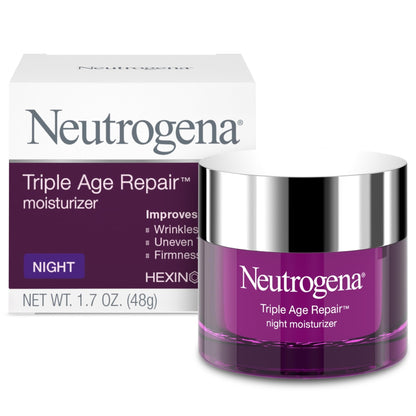 Neutrogena Triple Age Repair Night Face Moisturizer - with Hexinol Technology & Vitamin C, Anti-Wrinkle Face Cream - PrimeBioHealth - canada supplements