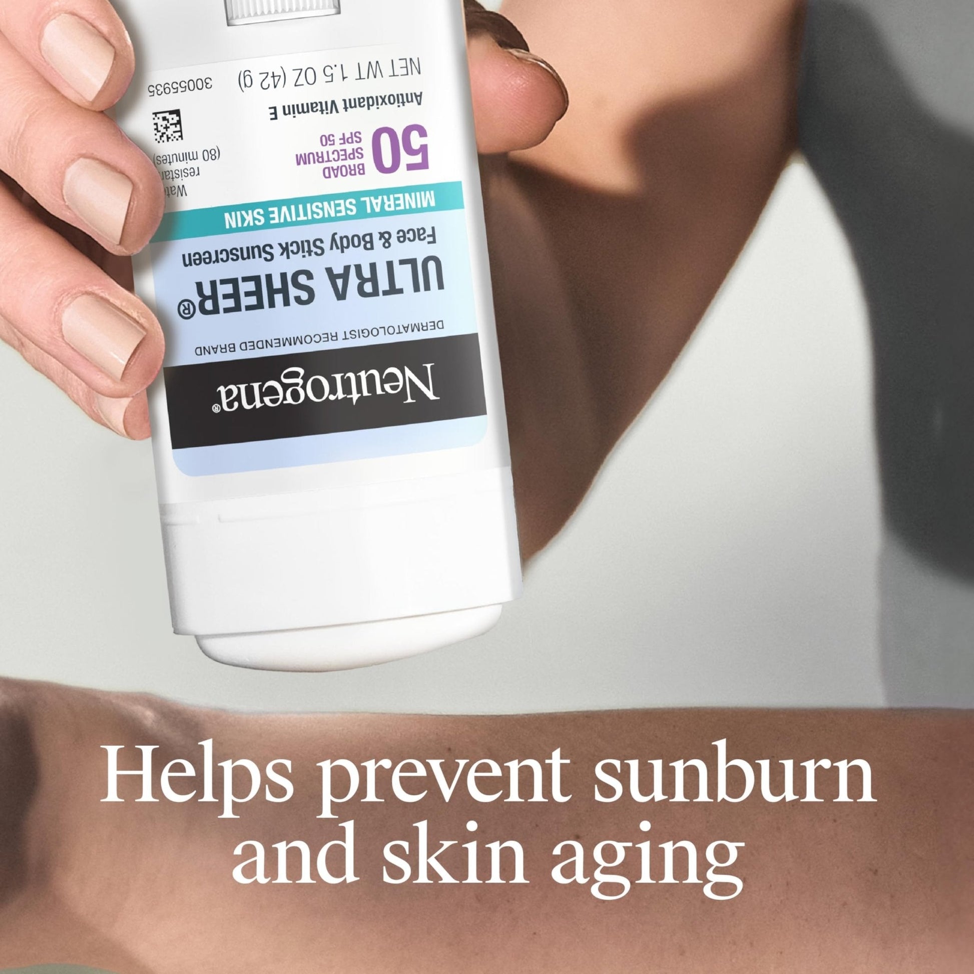 Neutrogena Ultra Sheer Dry Touch SPF 50 Mineral Sunscreen Stick for Sensitive Skin, Zinc Oxide, Body & Face Sunscreen - PrimeBioHealth - canada supplements