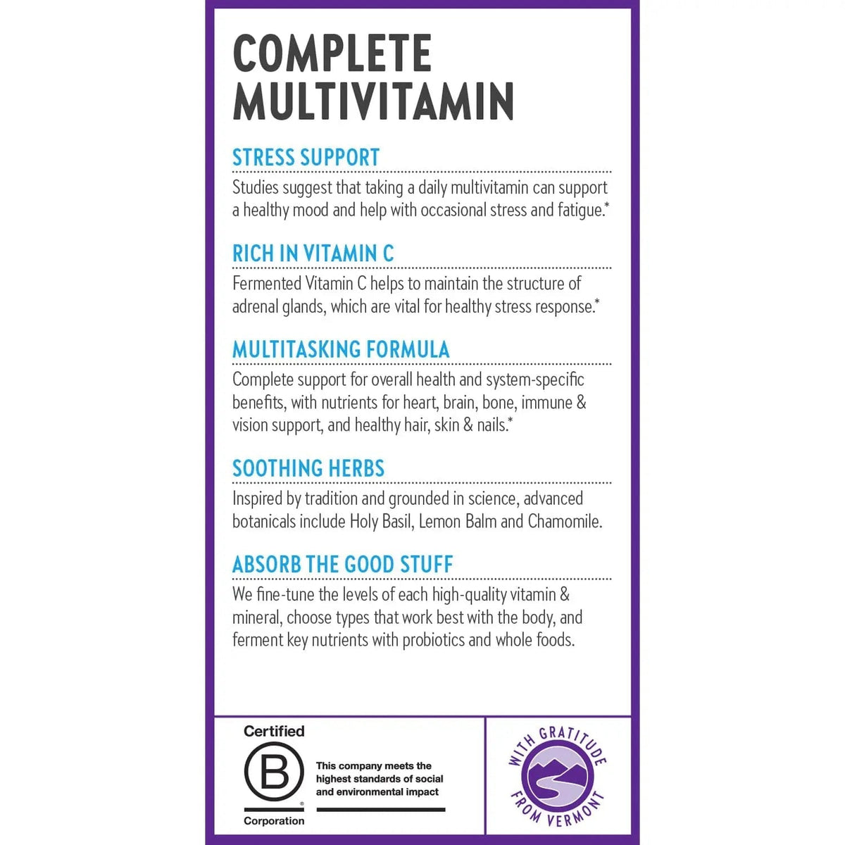 New Chapter Perfect Calm - Daily Multivitamin for Stress & Mood Support with B Vitamins + Holy Basil + Lemon Balm - PrimeBioHealth - canada supplements