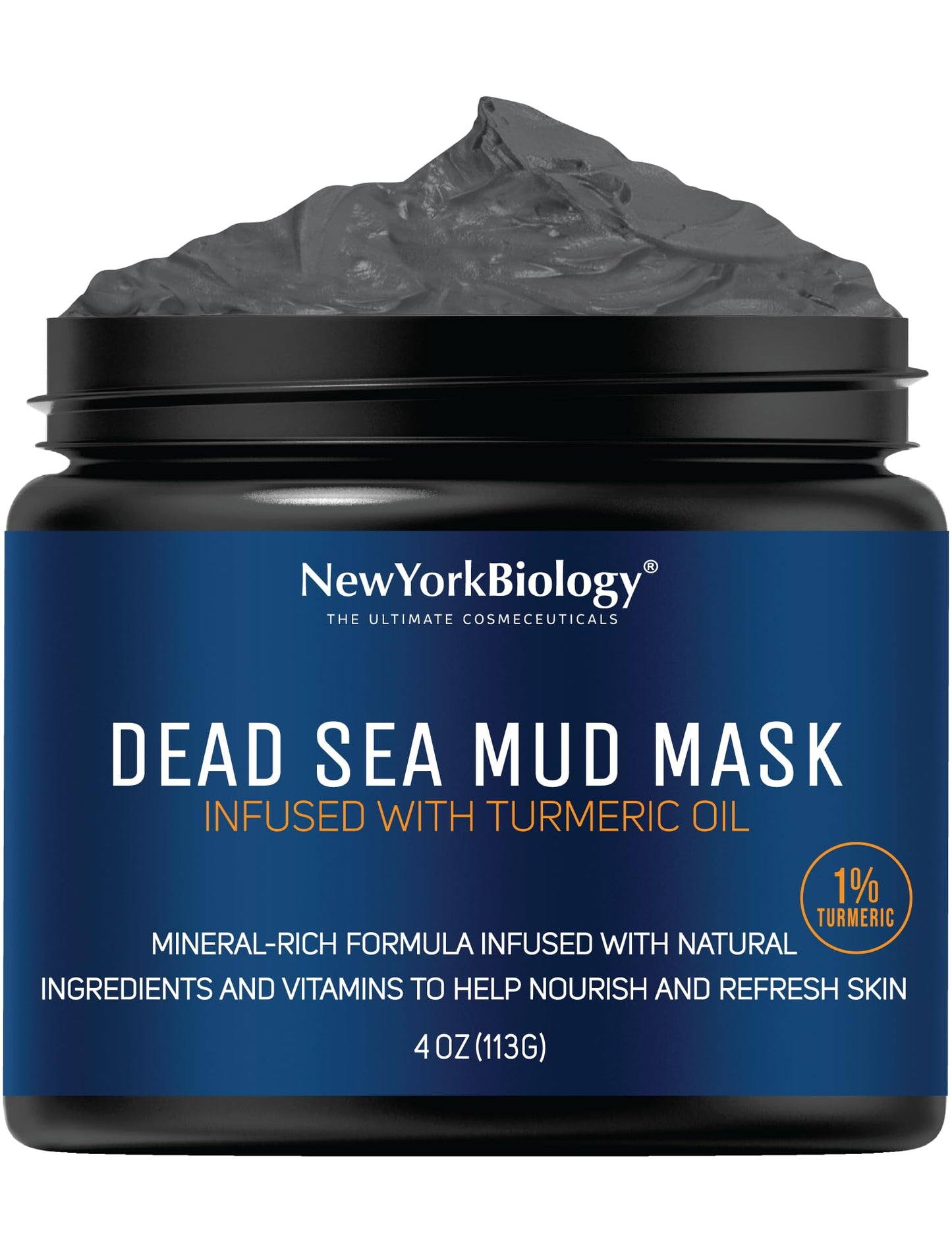 New York Biology Dead Sea Mud Mask for Face and Body | with Turmeric Oil | Spa Quality Pore Refiner for Oily Skin | Natural Skincare for Women & Men - PrimeBioHealth - canada supplements