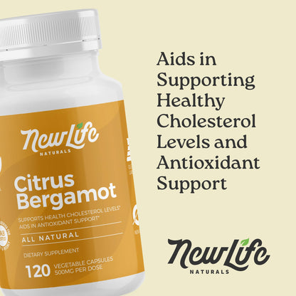 NewLife Naturals Citrus Bergamot Supplements 500 MG - Heart Health - Supplement for Wellness and Aging Support - PrimeBioHealth - canada supplements
