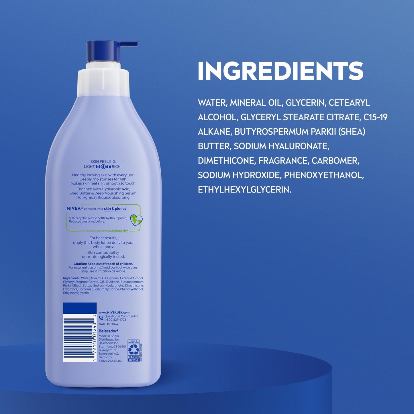 NIVEA Shea Nourish Body Lotion for Dry Skin with Hyaluronic Acid, Shea Butter and Deep Nourishing Serum - PrimeBioHealth - canada supplements