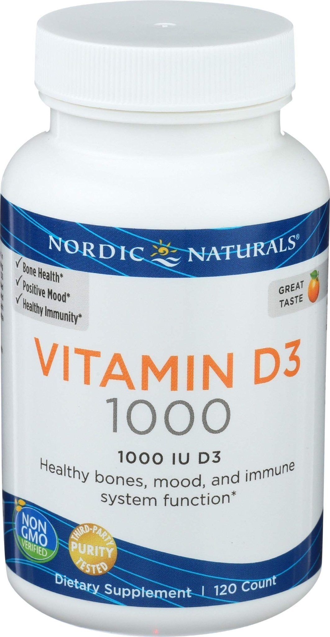 Nordic Naturals Vitamin D3 1000, Orange - 120 Mini Soft Gels - 1000 IU Vitamin D3 - Supports Healthy Bones - PrimeBioHealth - canada supplements