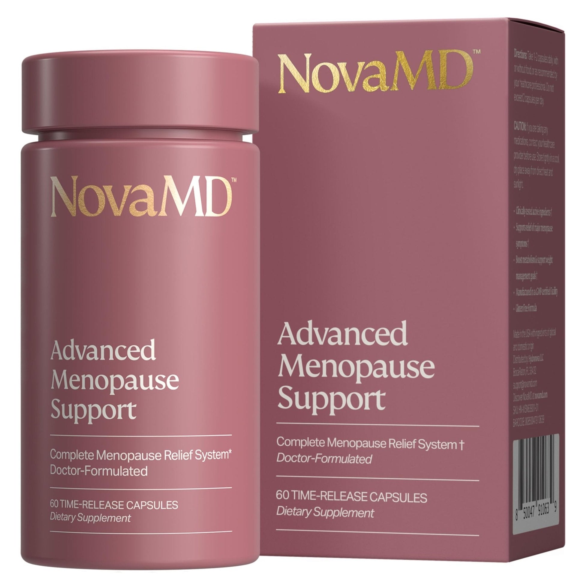 NOVAMD Clinically Proven Menopause Supplement for Weight Management, Hot Flashes, Night Sweats and Low Energy - PrimeBioHealth - canada supplements