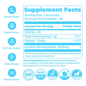 novomins Creatine Monohydrate Gummies 5000mg for Men & Women, Chewables Creatine Monohydrate for Muscle Strength, Muscle Builder, Energy Boost, Pre-Workout Supplement - PrimeBioHealth - canada supplements